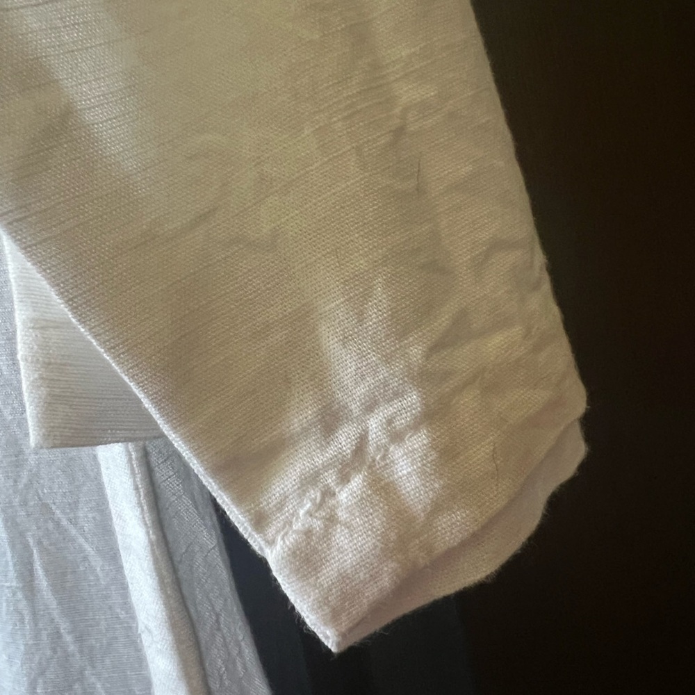 Chico's White Embellished V-Neck Top - Picture 9 of 9